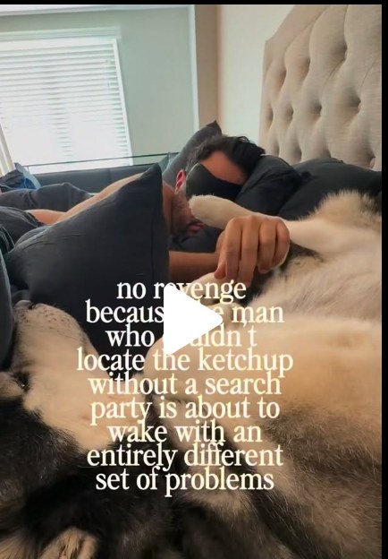 Reel cover: no revenge, because the man who couldn't locate the ketchup is about to wake with a different set of problems